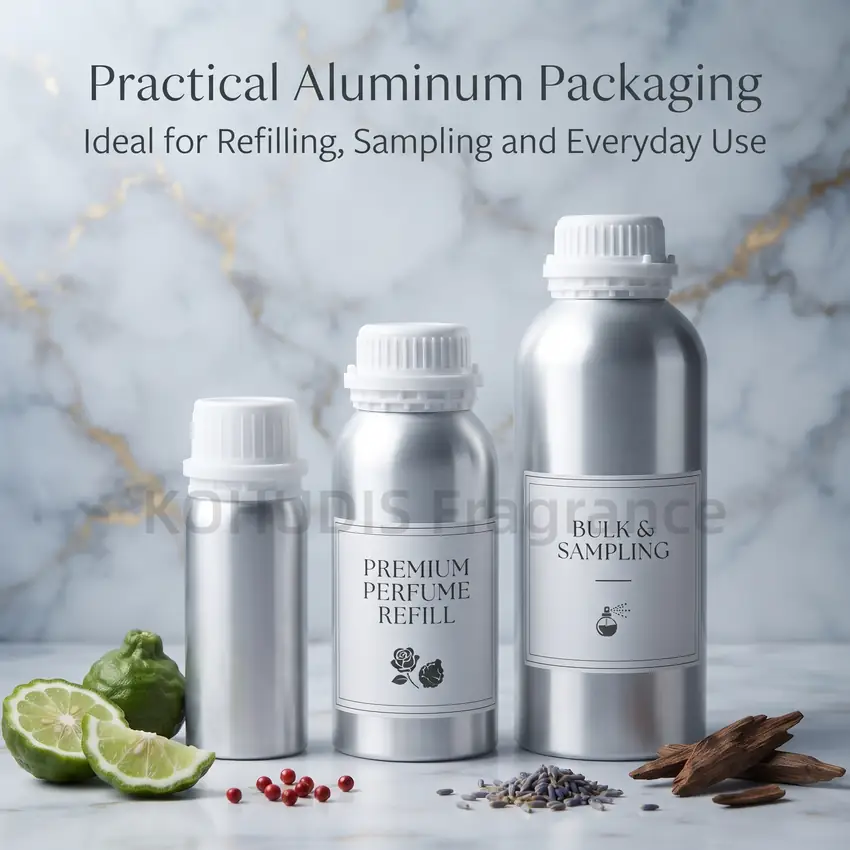 SunnyTown aluminum fragrance bottle for refill and sample use