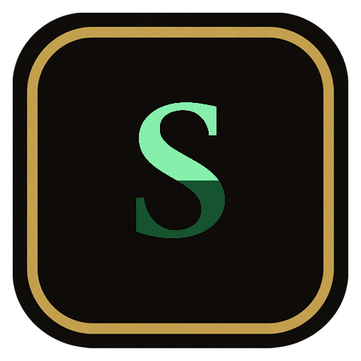 SunnyTown black and gold K icon